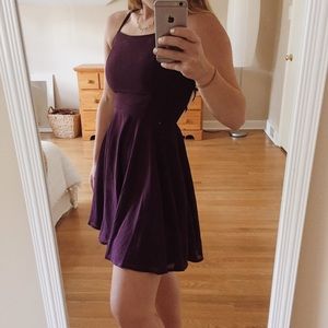 Purple strappy dress